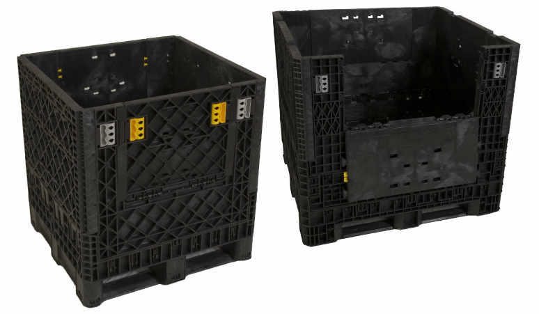 Industrial Pastic Crate with Drop Gate